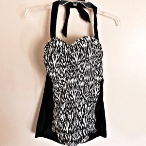 Catalina | Zebra Print Swim Top